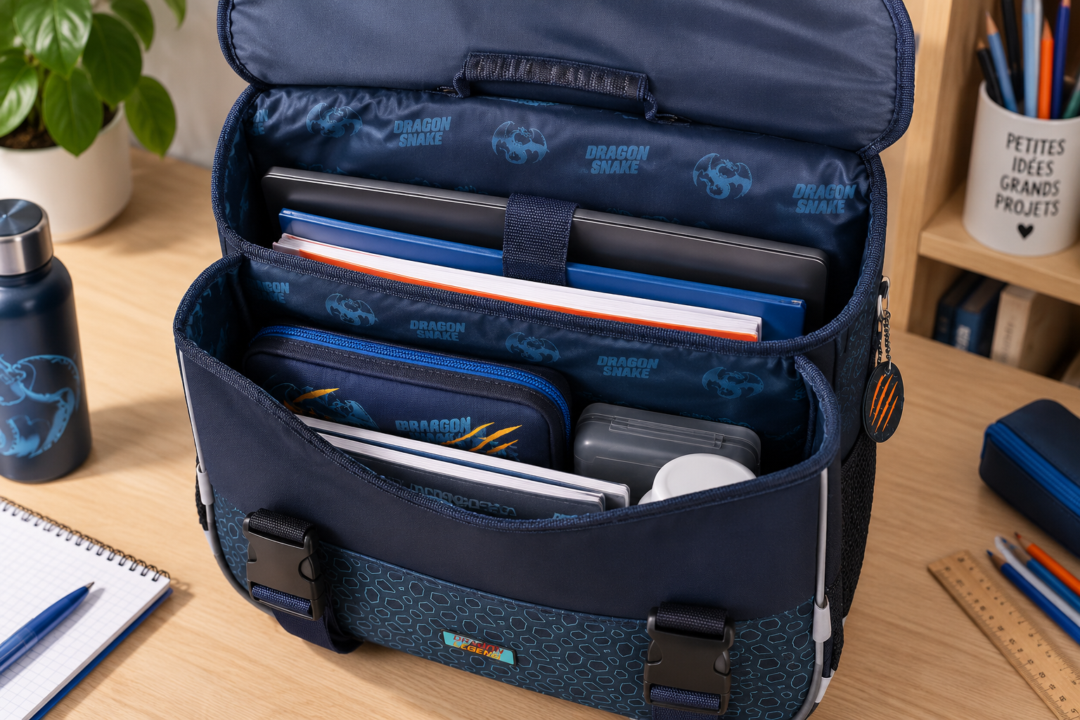 Cartable scolaire deux compartiments Kid'Abord